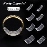 8Pcs Silicone Ring Size Adjuster Invisible Resizer Reducer for Loose Rings.
