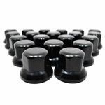 60x Black 32mm Wheel Nut Cover Plastic Caps Bolt Fit Truck Lorry Trailer Bus LKW