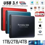 EXTERNAL HARD DRIVE DISK MEMORY STORAGE USB 3.1 HDD FOR PC LAPTOP PHONES