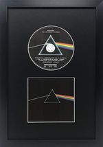 pf+a REAL GLASS CD and Album Cover Black 14x9" for with black mount, 