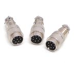 YAESU ICOM KENWOOD 8 PIN MICROPHONE CONNECTOR  / IN-LINE SOCKET  x3