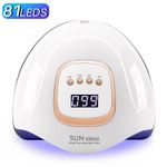 380W UV LED Nail Lamp – 81 LED Professional Gel Nail Dryer with Auto Sensor