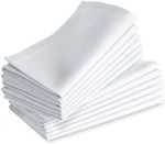 White Cotton Rich Table Napkins Large Size 50 x 50 cm, Pack of 6, best quality