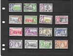 MONTSERRAT  1953-62 QEII  SET OF 15 sg136a-49 used