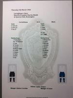 1902 Sheriff of London Charity Shield Tottenham Hotspur v Corinthians matchsheet