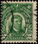 Philippines Stamp Scott # 261 Used VG-F - 2 Cents Green Jose Rizal Regular Issue
