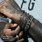Pure Titanium Chain EDC Bracelet Men Cyberpunk Aviation Titanium Jewelry