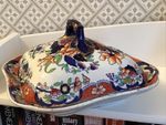 Antique Spode New stone Imari Patterned Vegetable Tureen With Lid ( Restored)