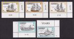ALDERNEY 1990 QEII Royal Navy Ships set of 5 SG A42-A46 MNH/**
