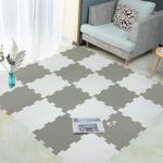 20PC Grey and White Soft Foam Mat Kids Playmat Floor Matting Foam Baby Nursery