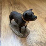 Vintage 1985 Border Fine Arts Staffordshire Bull Terrier Signed E Macallister LJ