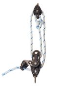 Sailing Pulley Block System 3:1 Ratio 12mm Blue Fleck Braided Polyester  Tied