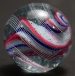 Rare Early Lobed Solid Core German Handmade Antique Marble 22mm 27/32" 1860s 80s