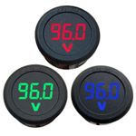 Car Voltmeter DC 4-100V LED Digital Display Round Two Wire panel Voltage Meter