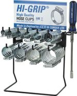 JCS 'Hi-Grip' Hose Clips Dispenser Rack Stand with 100 Clips & 1 Hose Driver
