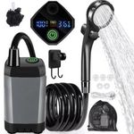 6000mAh Portable Outdoor Camping Hiking Shower Pump Rechargeable Electric 