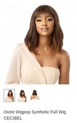Outre Wigpop Synthetic Full Wig Cecibel DR 2 Golden Amber NEW IN BOX