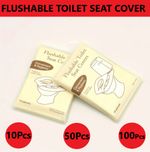 100Pcs Disposable Toilet Seat Covers Paper Travel Waterproof Hygienic Seat Cover