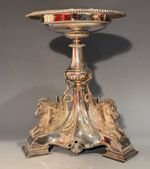 Stunning Antique 19th Century Silver Plated Tazza / Centre Piece Seahorses