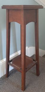 Antique Arts & Crafts Style 2 Tier Wooden Indoor Plant Stand. Located Portsmouth