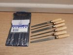 HASE 6PCE 4" NEEDLE FILE SET HAND FLAT SQUARE HALF & ROUND + WALLET 78004741
