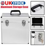 Aluminum Vinyl Flight Case DJ Record Collection Storage Box Holds 50pcs 12" LP