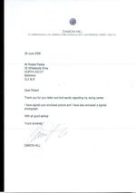Damon Hill F1 Williams genuine authentic signed autograph signature COA UACC