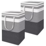 Large Collapsible Laundry Basket Hamper with Easy Carry Handles 72L Freestanding