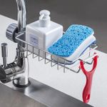 Adjustable Sink Drain Rack Sponge Storage Faucet Holder Soap Drainer Shelf Baske
