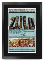 Zulu Movie Film Poster Cast Signed Printed Autograph A3 Framed Print Memorabilia