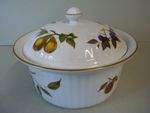 Royal Worcester Fine Oven China Evesham Pattern Large Round Casserole Dish