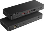 Thunderbolt 4 Dock 12-in-1 Single 8K or Dual 4K 60Hz Display,3 x 40G Thunderbolt