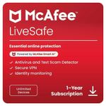 McAfee LiveSafe 2026 Antivirus Unlimited PC Devices 1 Year (EMAIL)