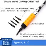 Electric Wood Carving Engraving Hand Chisel Tool Wrench Flexible Shaft For Wood