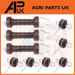 3x Electric Fence Loop Gate Handle and 6x Anchor Insulators Kit Heavy Duty NEW