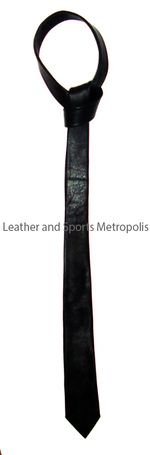 Stylish Black Leather Ties