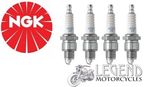 Genuine 4x NGK Spark Plugs Kawasaki GPz550 GPz750 GPz900 GPZ1100 KZ B8ES E1-07