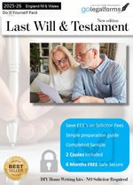Last Will & Testament Home DIY writing pack + FREE Probate guide included