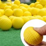10Pcs Yellow PU Foam Golf Balls Sponge Elastic Indoor Outdoor Practice Training.