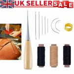 Leather Sewing Needles Kit Stitching Needle Thread Thimble Shoes Repair Tool 12x