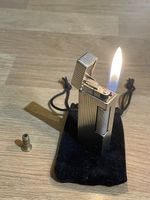 Vintage Dunhill Rollagas Lighter Silver Plated Serviced With Pouch And Adapter