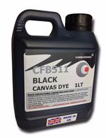 Black convertible roof hood canvas dye reviver, restores colour to fabrics. 1 LT
