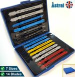 Jigsaw Blade Set | 14pc | 7 Sizes | T Shank | Universal - Fits Most Brands! 