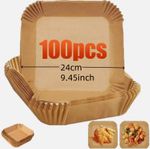 100PCS Air Fryer Liners Disposable Paper 7.8' Non Stick For Roasting Baking 24cm
