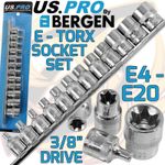 US PRO E TORX External ETorx Female Torx Sockets 3/8" Drive Sockets E-Torx Torks