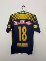 RED BULL SALZBURG 2018 AWAY MATCH WORN FOOTBALL SHIRT #18 MINAMINO SIZE S ADULT
