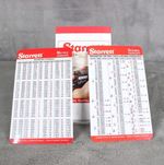 STARRETT Tap Drill Size Chart Decimal Equivalent Metric Equivalent Pocket Cards