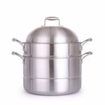 Steamer Pot Stainless Steel Steamer Pot with Lid 3-Layer for Kitchen, Home Cooks