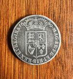 1689 William & Mary Silver Half Crown, Lettered Edge British Coin