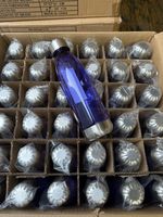 700mL Water Bottles Job Lot Wholesale 36 Bottles Purple With Chrome Lids